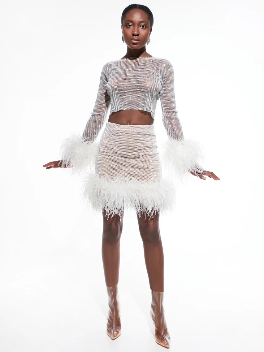 New Santa Brands Revolve White Mini Skirt — image 8 of 8
